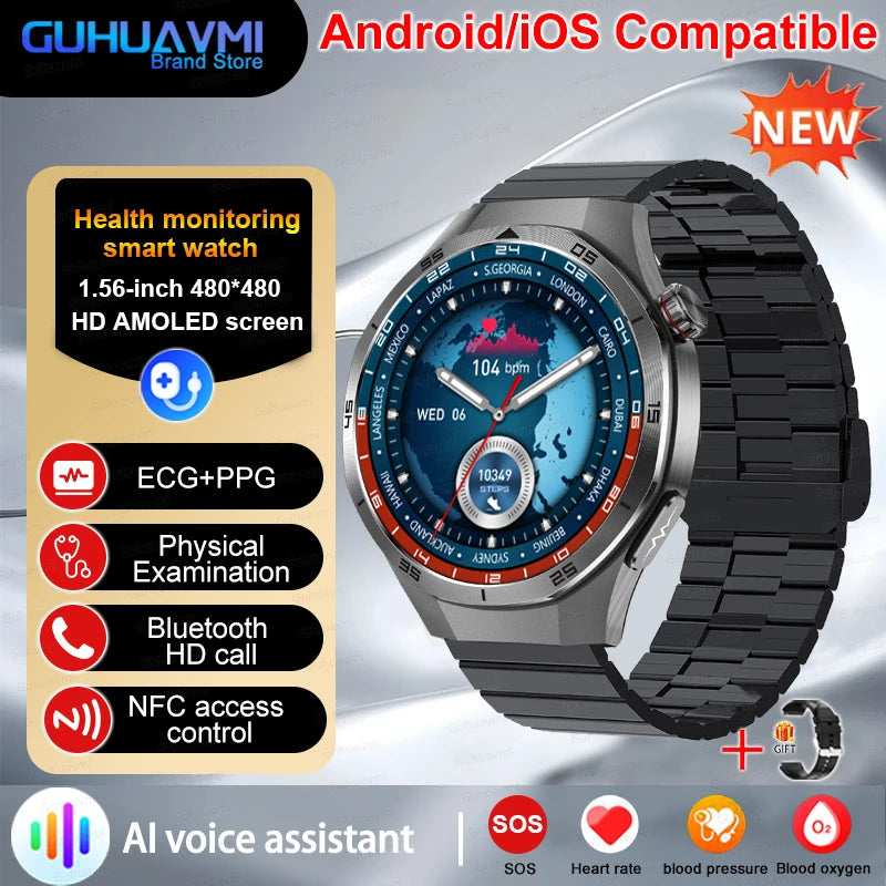 Healtrix® – BioScan 5 | 5-in-1 Health Smartwatch with Uric Acid, Blood Lipid, BP, Sleep Monitor & Bluetooth Call