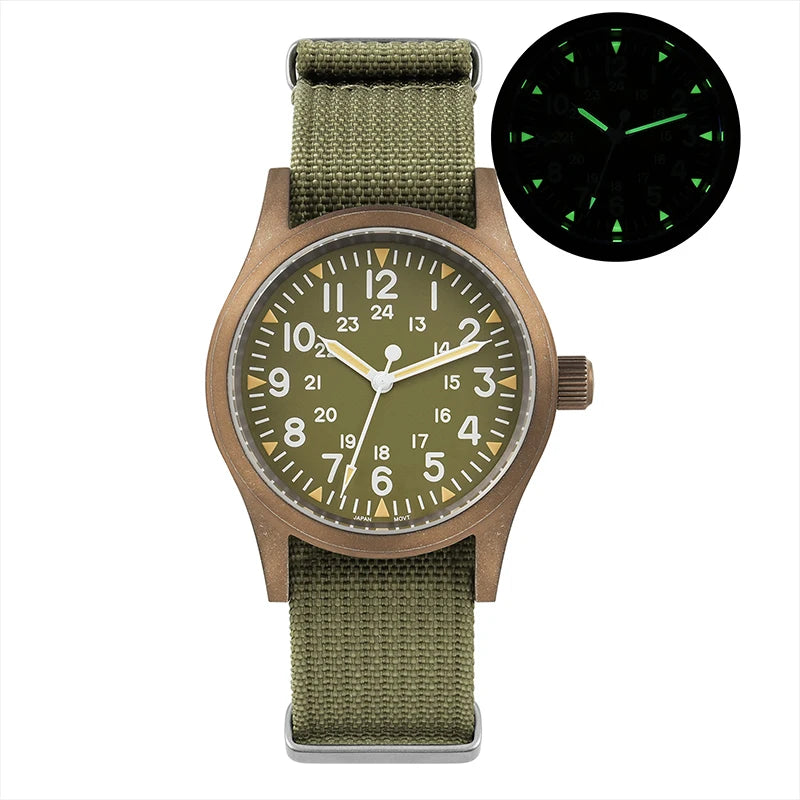 Solvara® – Mistréno ML05 | 38mm Vintage Men’s Watch with VH31 Sweep Movement, Domed Sapphire & Luminous Details