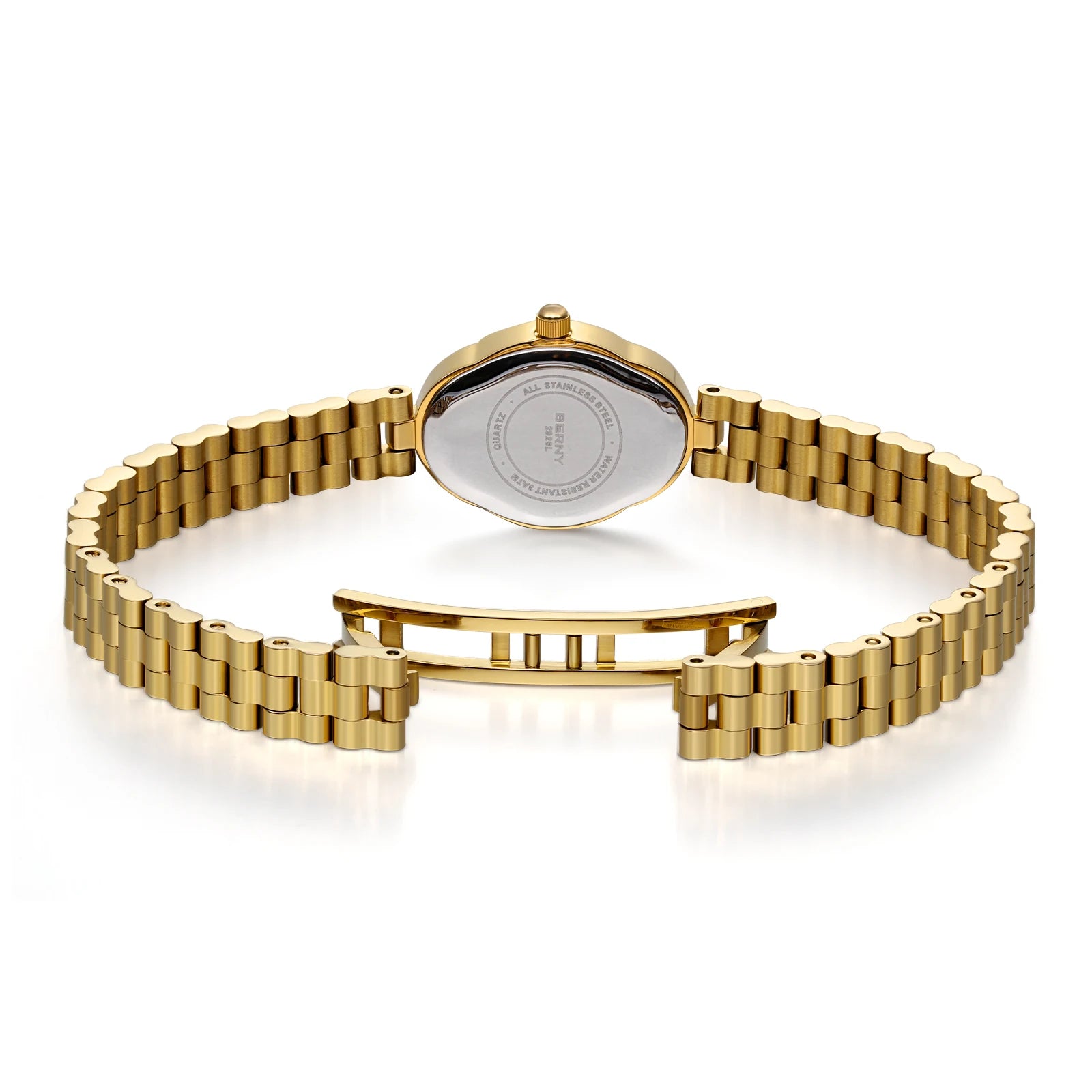 Oravelle® – Auréa Mini | Minimalist Gold Ladies’ Watch & Jewelry Bracelet Set – Petite, Elegant & Chic