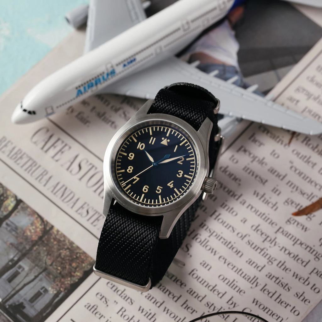 Aeromarq® – Pilot Style VH31 Quartz Watch | 38MM, Sapphire Crystal, Type-A/B Dial, 100M Waterproof