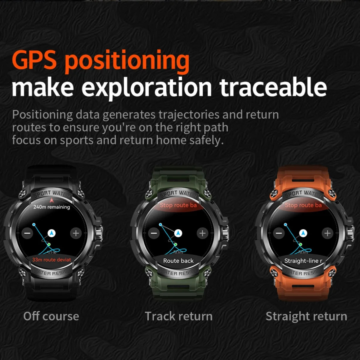 Altigear® – GPS Smartwatch with Compass & Altimeter | 600mAh Battery, AMOLED Display, Bluetooth Call, IP68 Waterproof