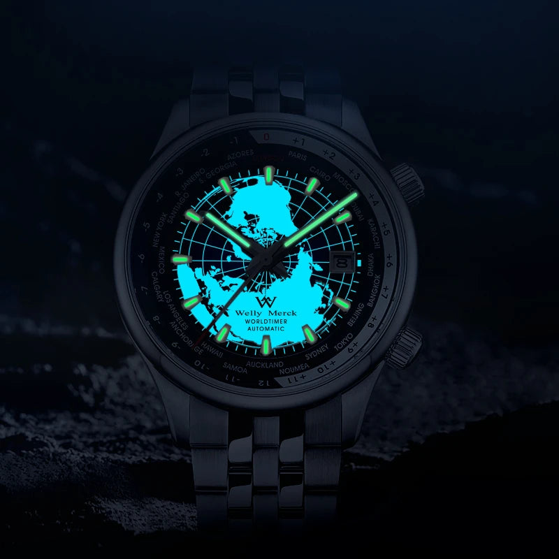 Temporis® – World Time Automatic Mechanical Watch for Men | Sapphire Crystal, Elegant Design, High-Grade Craftsmanship