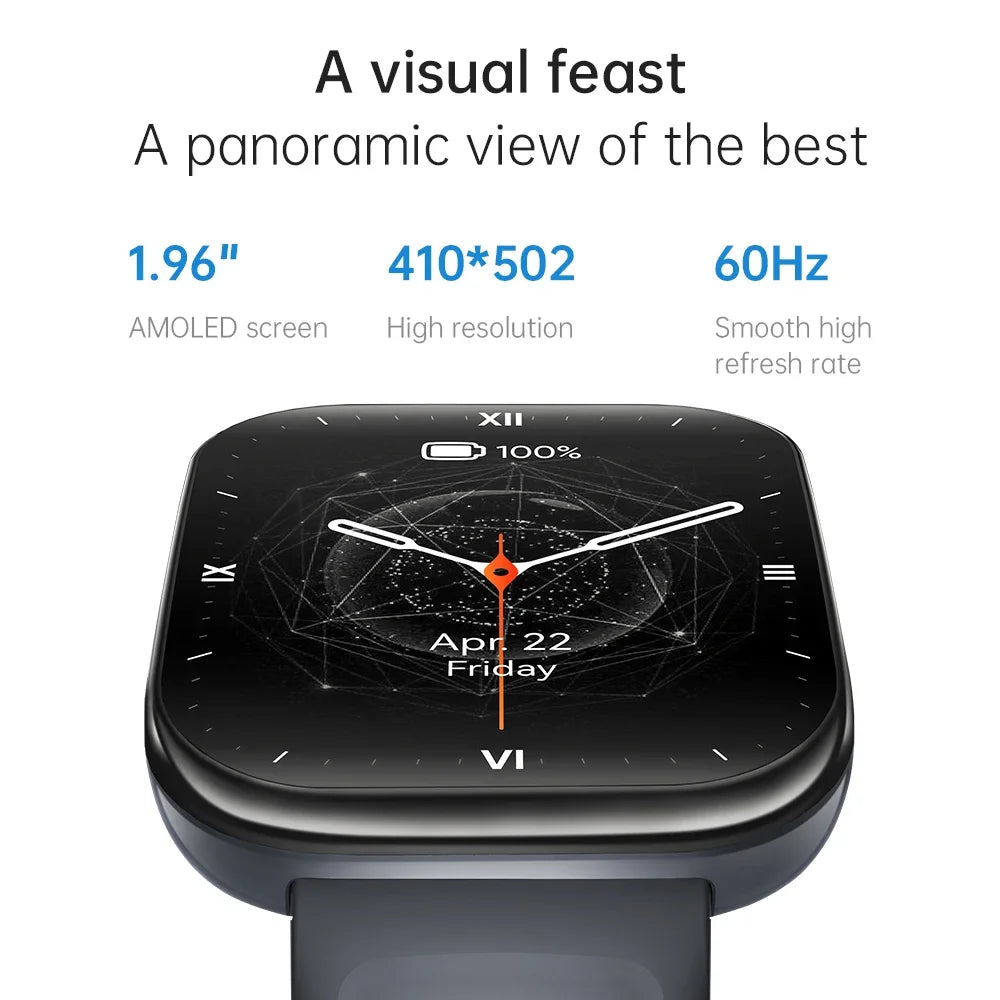Navionyx® – GPS Smartwatch with Compass & Path Retracing | 1.96″ AMOLED, Bluetooth Call, Heart Rate & SpO₂ Monitor