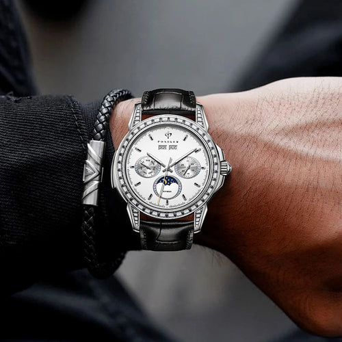 Arkenzo® – LumiEdge | Automatic Men’s Watch with Diamond-Like Bezel, Stainless Steel Frame & Waterproof Body