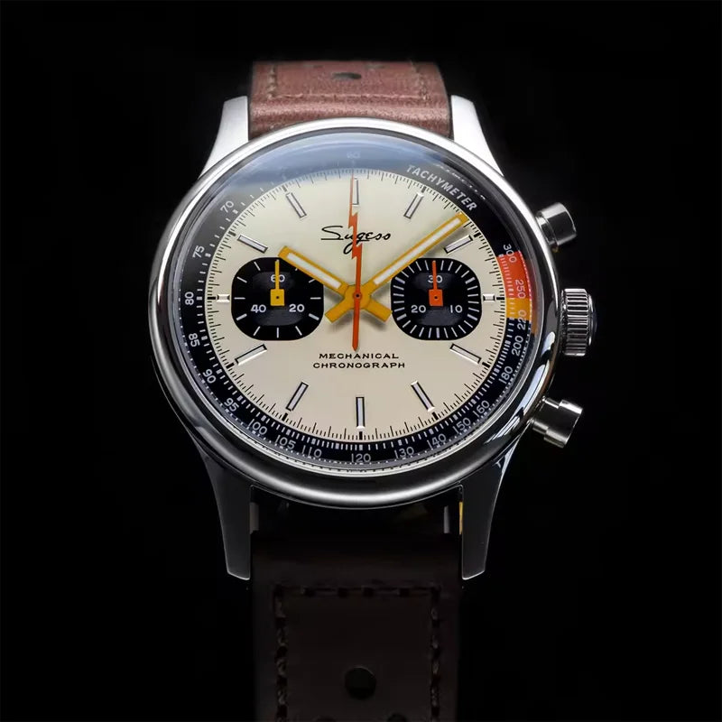 Braventh® – Aeromark ST19 | Men’s Mechanical Chronograph Watch with Swan-Neck Tianjin ST19, Pilot Styling & Sapphire Crystal