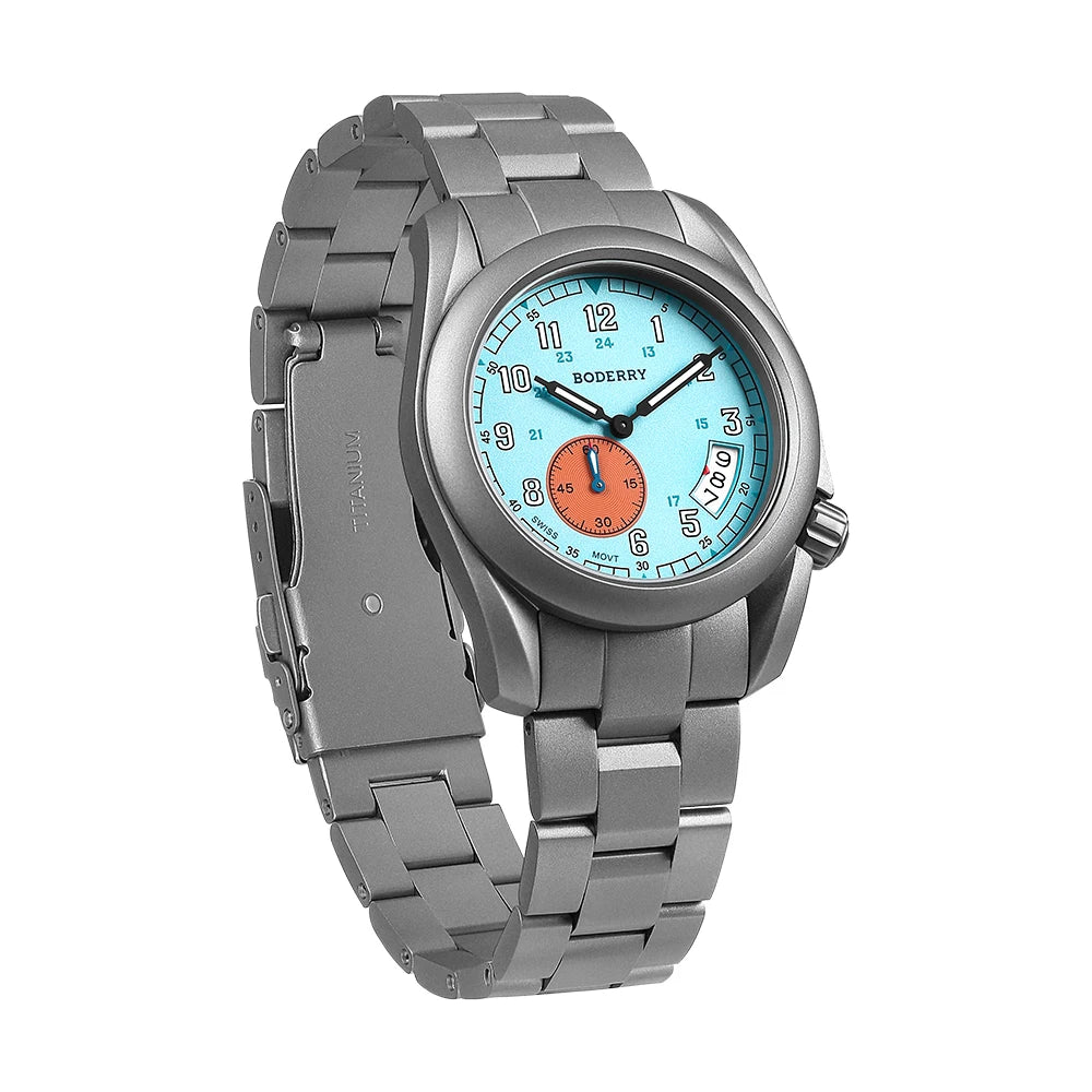 Tiravent® – Titanium Field Quartz Watch for Men | 38MM, Luminous Dial, 100M Waterproof, Military Sport Business Style