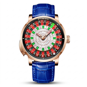 Vornyx® – Roulentis 42 | NH35A Mechanical Watch with Russian Roulette Dial, Diamond Markers & Sapphire Crystal