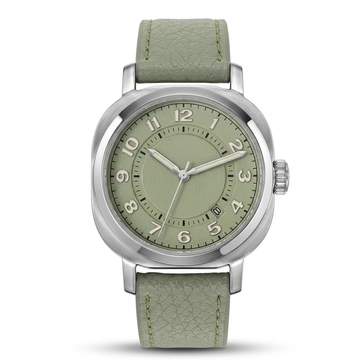 Cavonar® – Men's Cushion Mechanical Watch | 38mm, Sapphire Crystal, Super Luminous Hands, Canvas Strap, Calendar