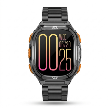 Trekvance® – GPS Smartwatch with Compass & 1.96" AMOLED AOD | BT Call, 5ATM Waterproof, Heart Rate, 530mAh Battery